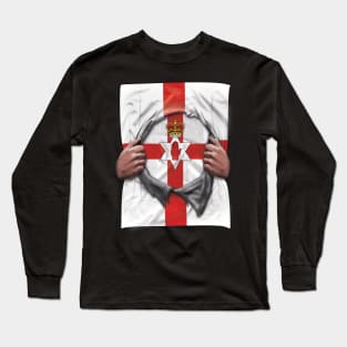 Northern Ireland Flag English Flag Ripped - Gift for Irish From Northern Ireland Long Sleeve T-Shirt